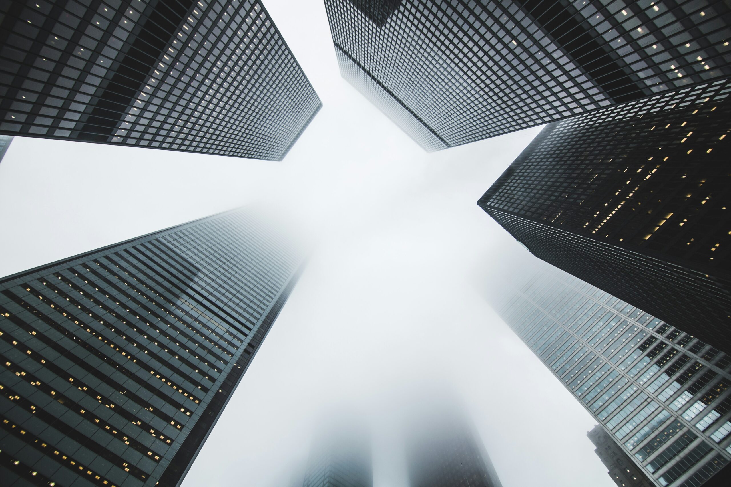 Modern corporate buildings